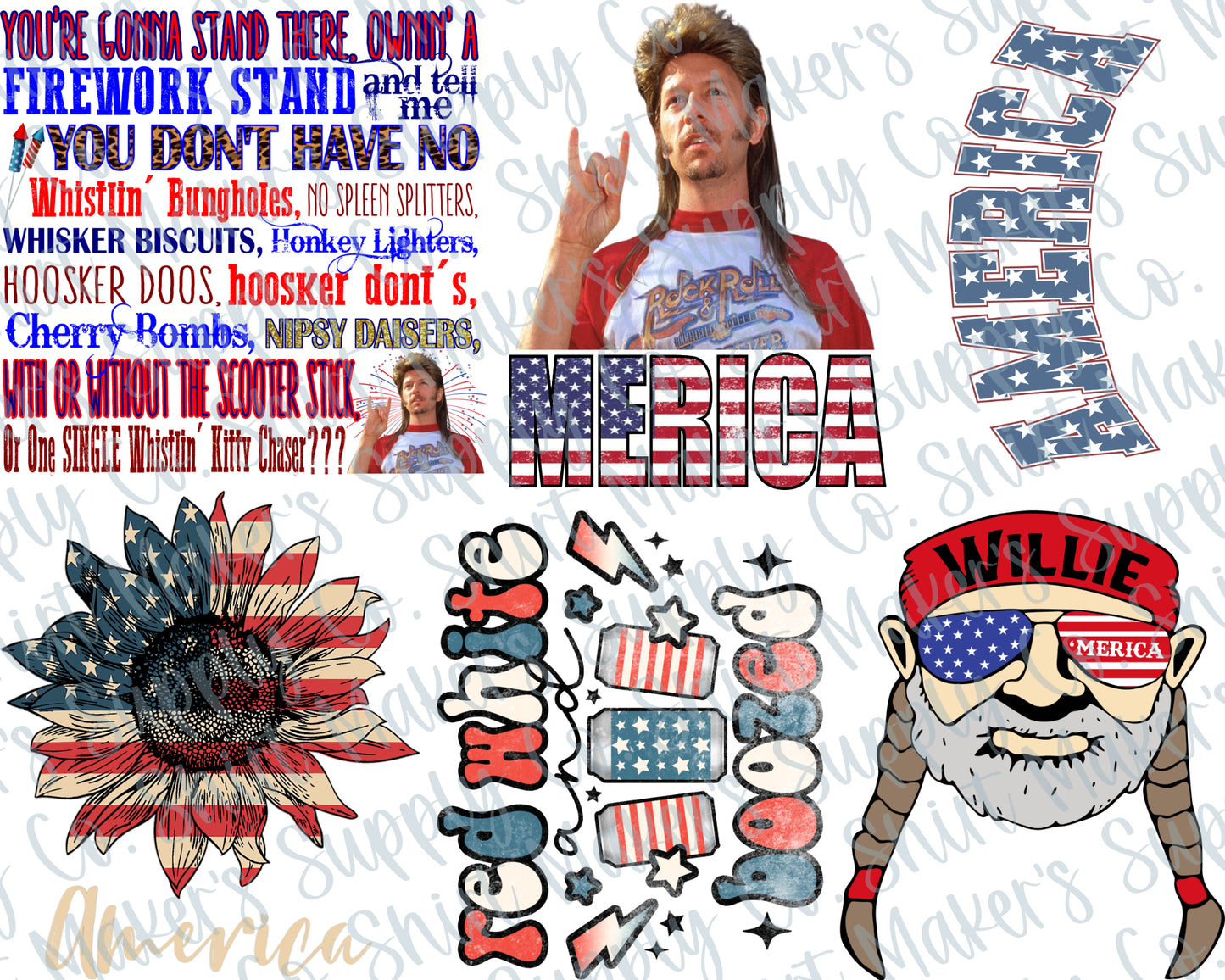 Fourth of July #4  DTF Gang Sheet