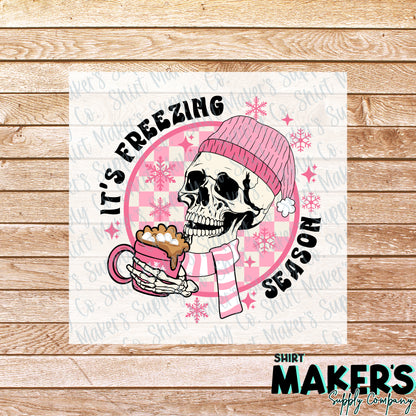 It's Freezin' Season Christmas DTF Transfer - or- Hat Patch, Acrylic, Magnet, or Keychain