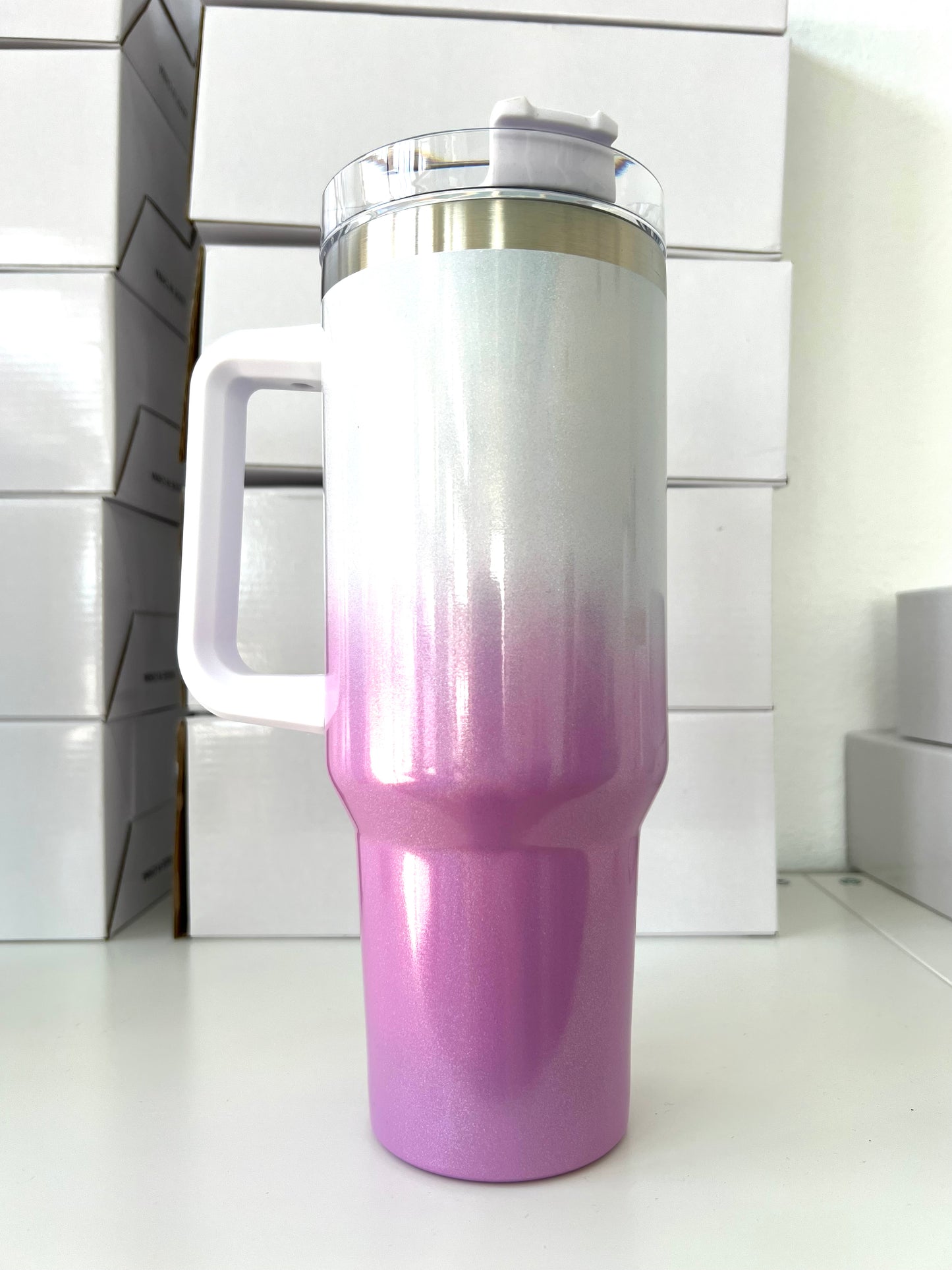 40oz. Ombre Sublimation Tumbler with Handle