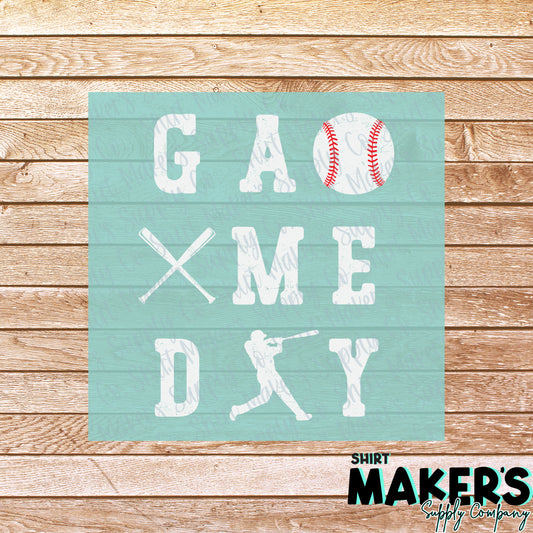 Game Day Baseball DTF or Sublimation Transfer