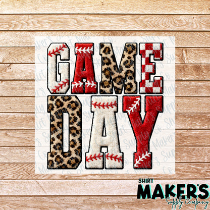 Baseball Game Day DTF or UV-DTF Transfer - or- Hat Patch, Acrylic, Magnet, or Keychain