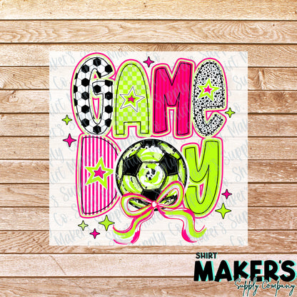 Soccer Game Day DTF Transfer - or- Hat Patch, Acrylic, Magnet, or Keychain