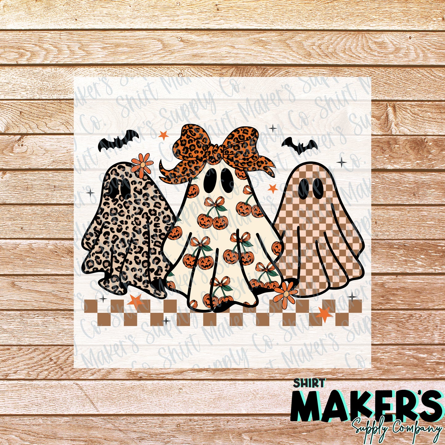 Checkered Ghost DTF or Sublimation Transfer