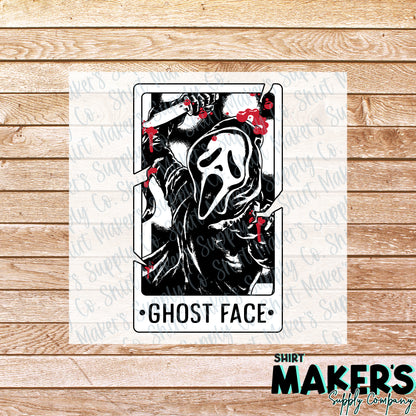 Ghost Face Horror Tarot Card DTF Transfer - or- Hat Patch, Acrylic, Magnet, or Keychain