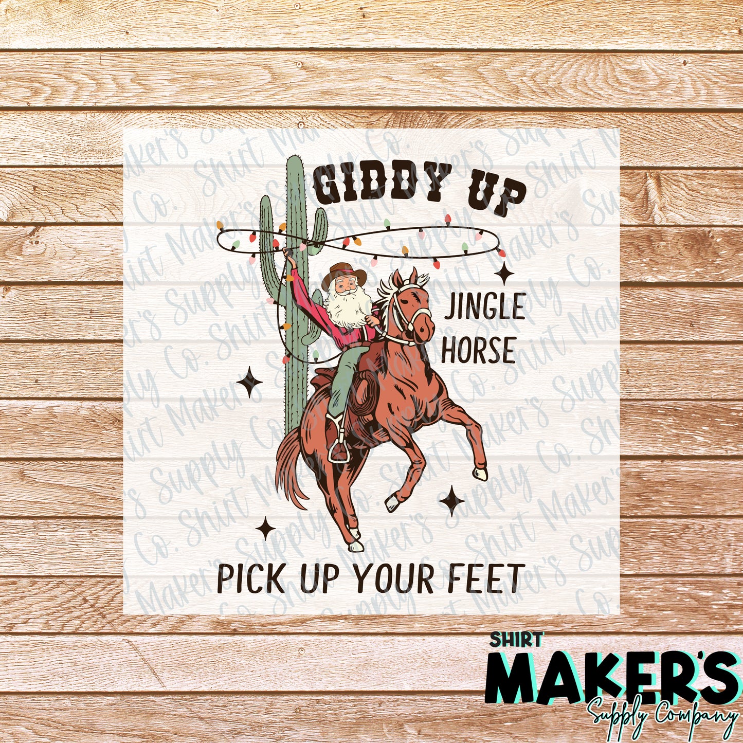 Giddy Up Christmas DTF or Sublimation Transfer