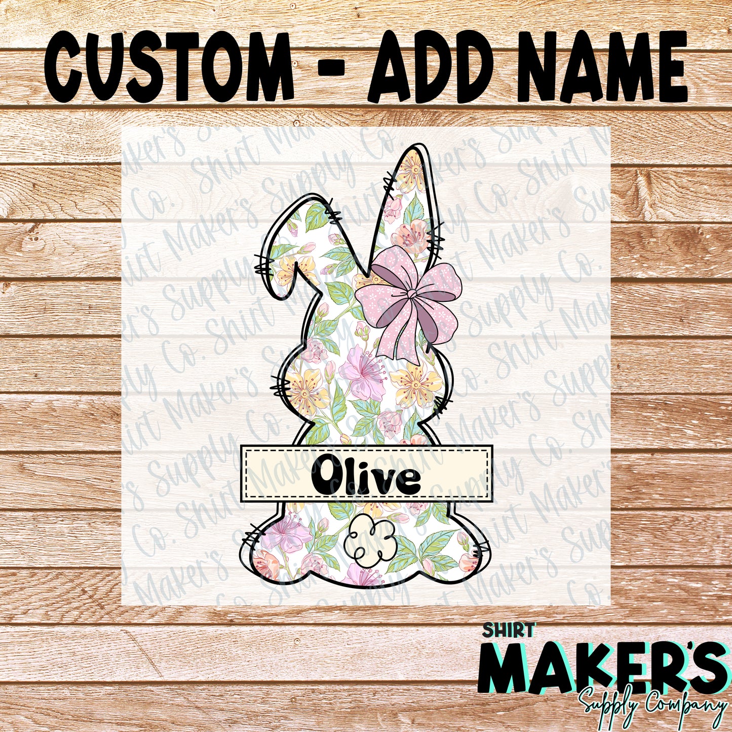 Personalized Easter Kids Girl Rabbit 1 DTF Transfer