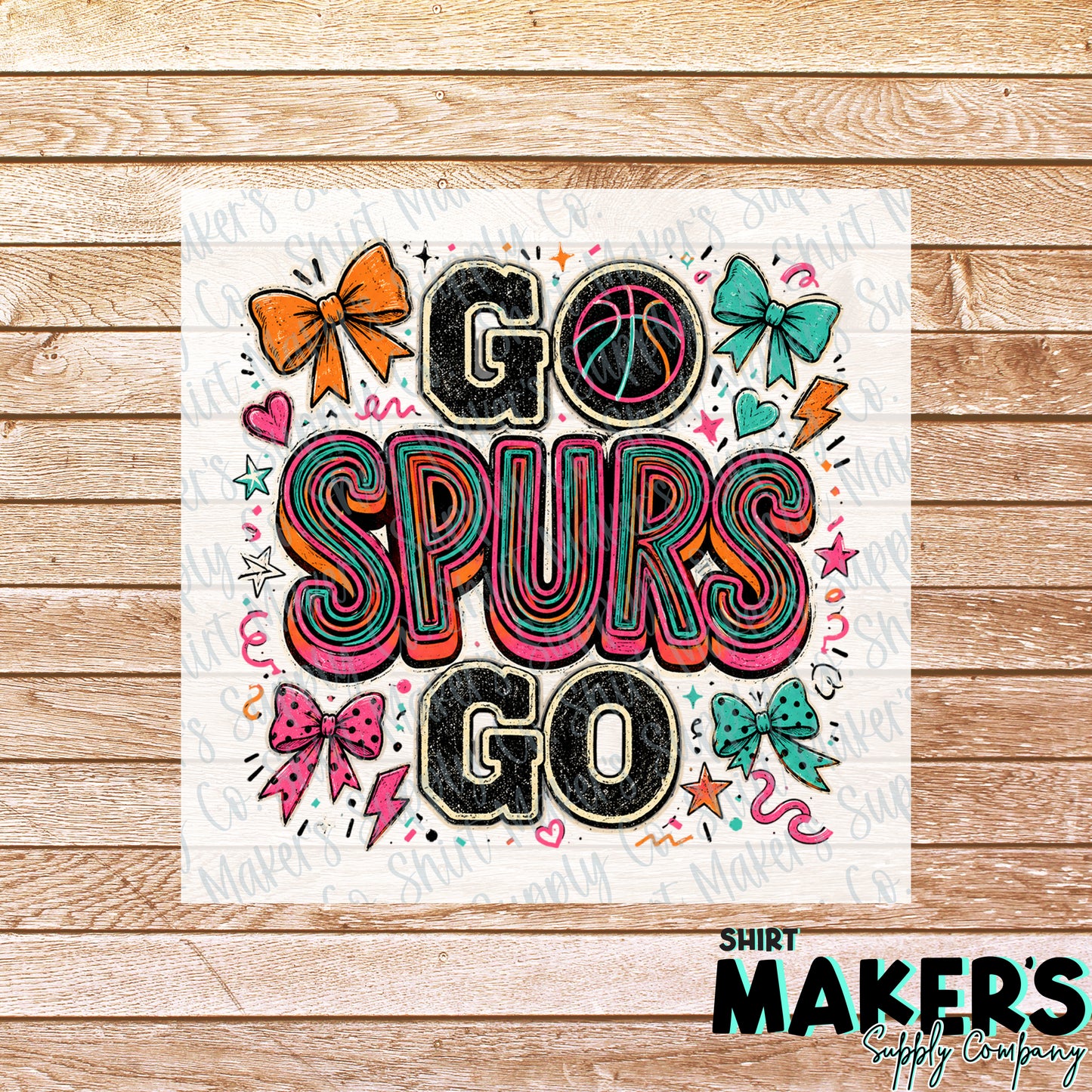 Go Spurs Go DTF or UV-DTF Transfer - or- Hat Patch, Acrylic, Magnet, or Keychain