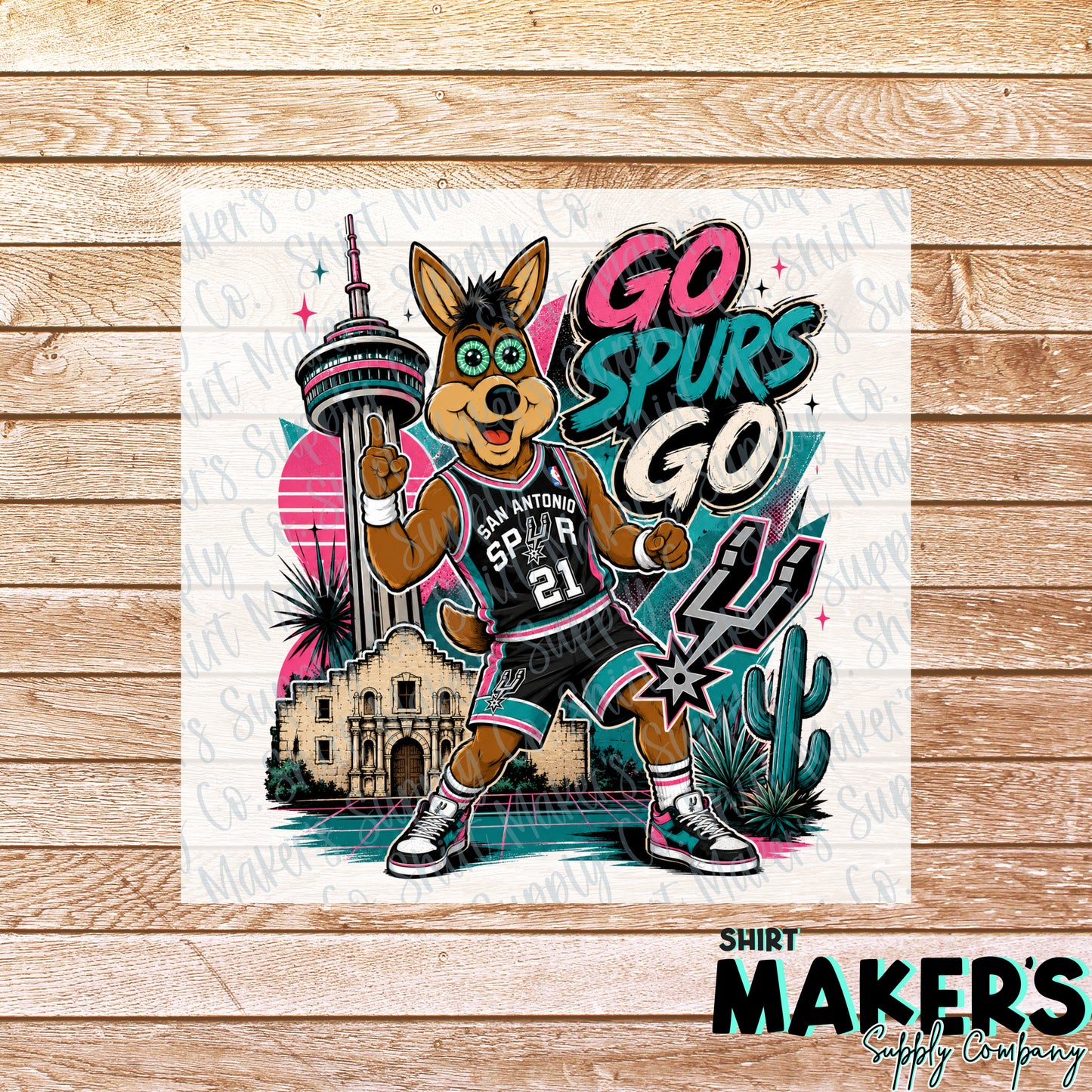 Go Spurs Go DTF or UV-DTF Transfer - or- Hat Patch, Acrylic, Magnet, or Keychain