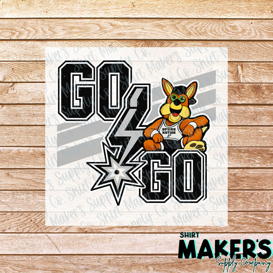 Go Spurs Go DTF, UV-DTF, or Sublimation Transfer