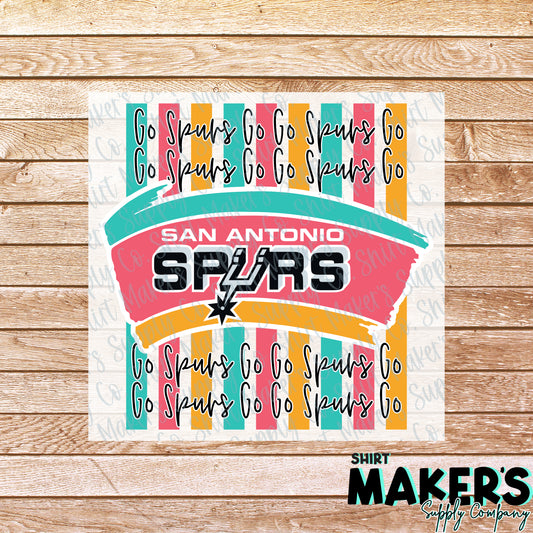 Go Spurs Go DTF, UV-DTF, or Sublimation Transfer