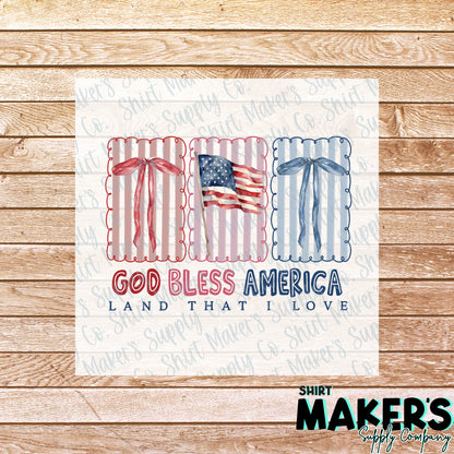 God Bless America DTF Transfer - or- Hat Patch, Acrylic, Magnet, or Keychain