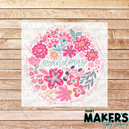 Grandma Mother's Day DTF Transfer - or- Hat Patch, Acrylic, Magnet, or Keychain