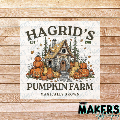 Hagrids Pumpkin Farm DTF Transfer - or- Hat Patch, Acrylic, Magnet, or Keychain