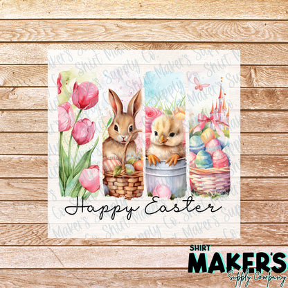 Happy Easter DTF Transfer - or- Hat Patch, Acrylic, Magnet, or Keychain