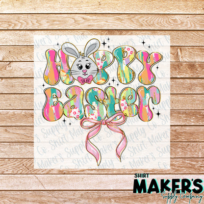 Happy Easter DTF Transfer - or- Hat Patch, Acrylic, Magnet, or Keychain
