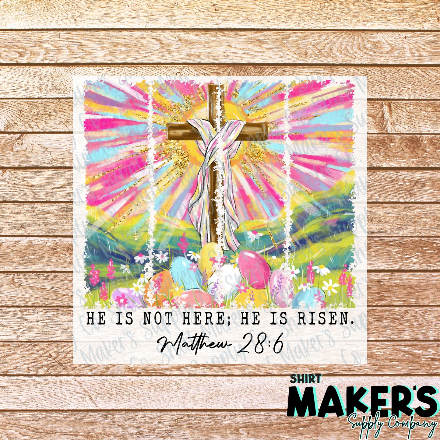 He is Risen DTF or UV-DTF Transfer - or- Hat Patch, Acrylic, Magnet, or Keychain