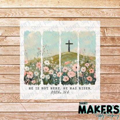 Easter He is Not Here DTF Transfer - or- Hat Patch, Acrylic, Magnet, or Keychain