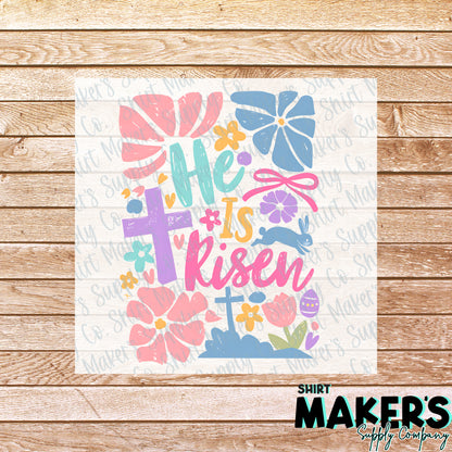Easter He is Risen DTF Transfer - or- Hat Patch, Acrylic, Magnet, or Keychain