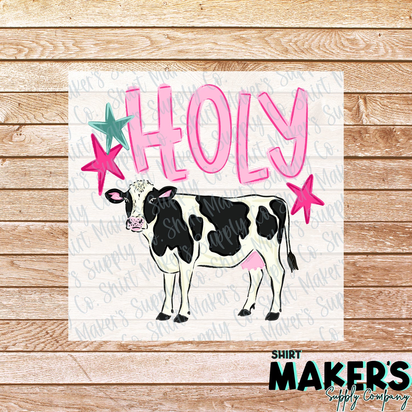 Holy Cow DTF or UV-DTF Transfer - or- Hat Patch, Acrylic, Magnet, or Keychain