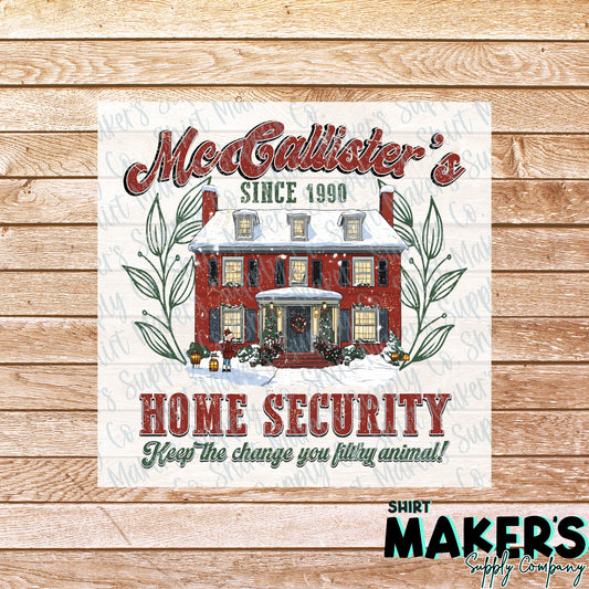 Home Security DTF or Sublimation Transfer