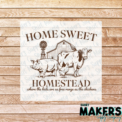 Home Sweet Homestead DTF Transfer - or- Hat Patch, Acrylic, Magnet, or Keychain