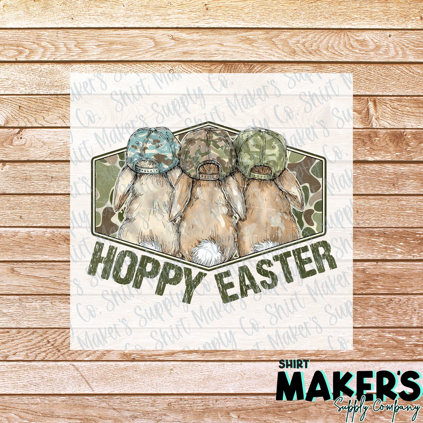 Hoppy Easter DTF or UV-DTF Transfer - or- Hat Patch, Acrylic, Magnet, or Keychain