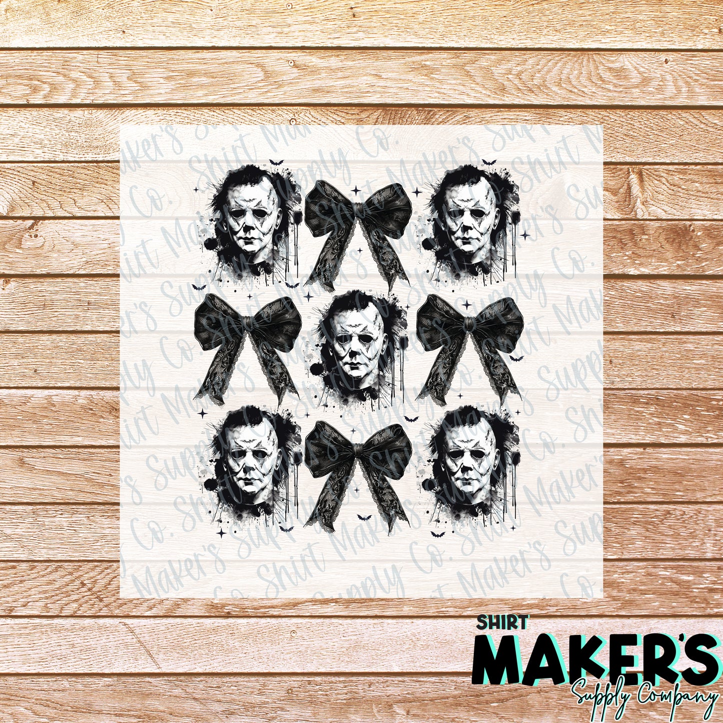 Horror Bows DTF or Sublimation Transfer