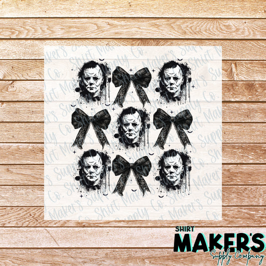 Horror Bows DTF or Sublimation Transfer