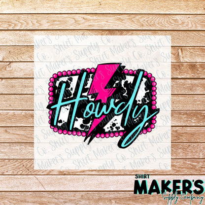 Howdy DTF Transfer - or- Hat Patch, Acrylic, Magnet, or Keychain