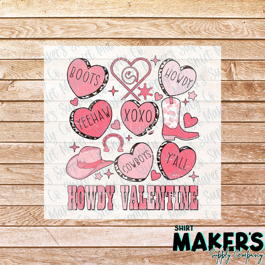 Howdy Valentine's Day DTF or Sublimation Transfer