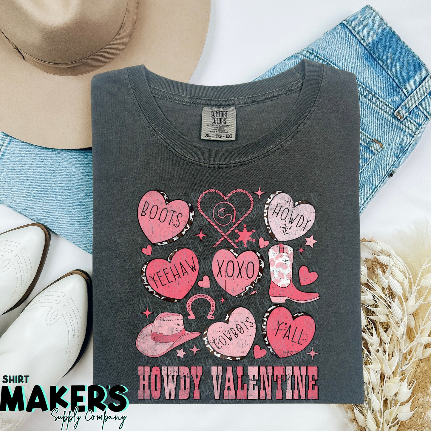 Howdy Valentine's Day DTF or Sublimation Transfer