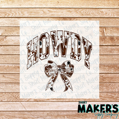 Howdy Bow DTF Transfer - or- Hat Patch, Acrylic, Magnet, or Keychain