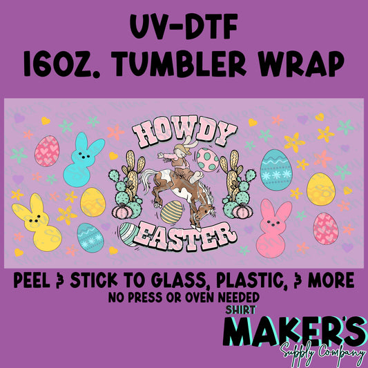 16oz. UV-DTF Easter Howdy Easter