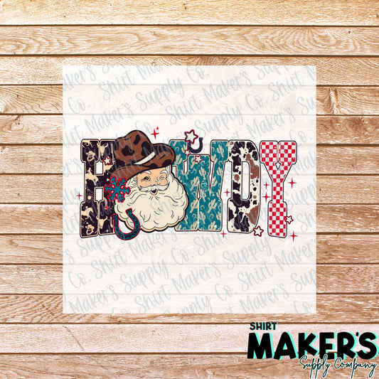 Howdy Santa DTF or Sublimation Transfer