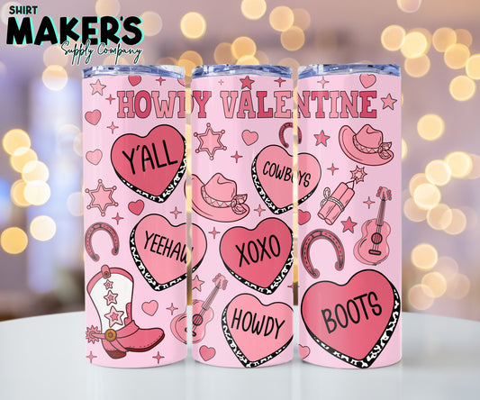 20oz. Howdy Valentine's Day Tumbler Wrap