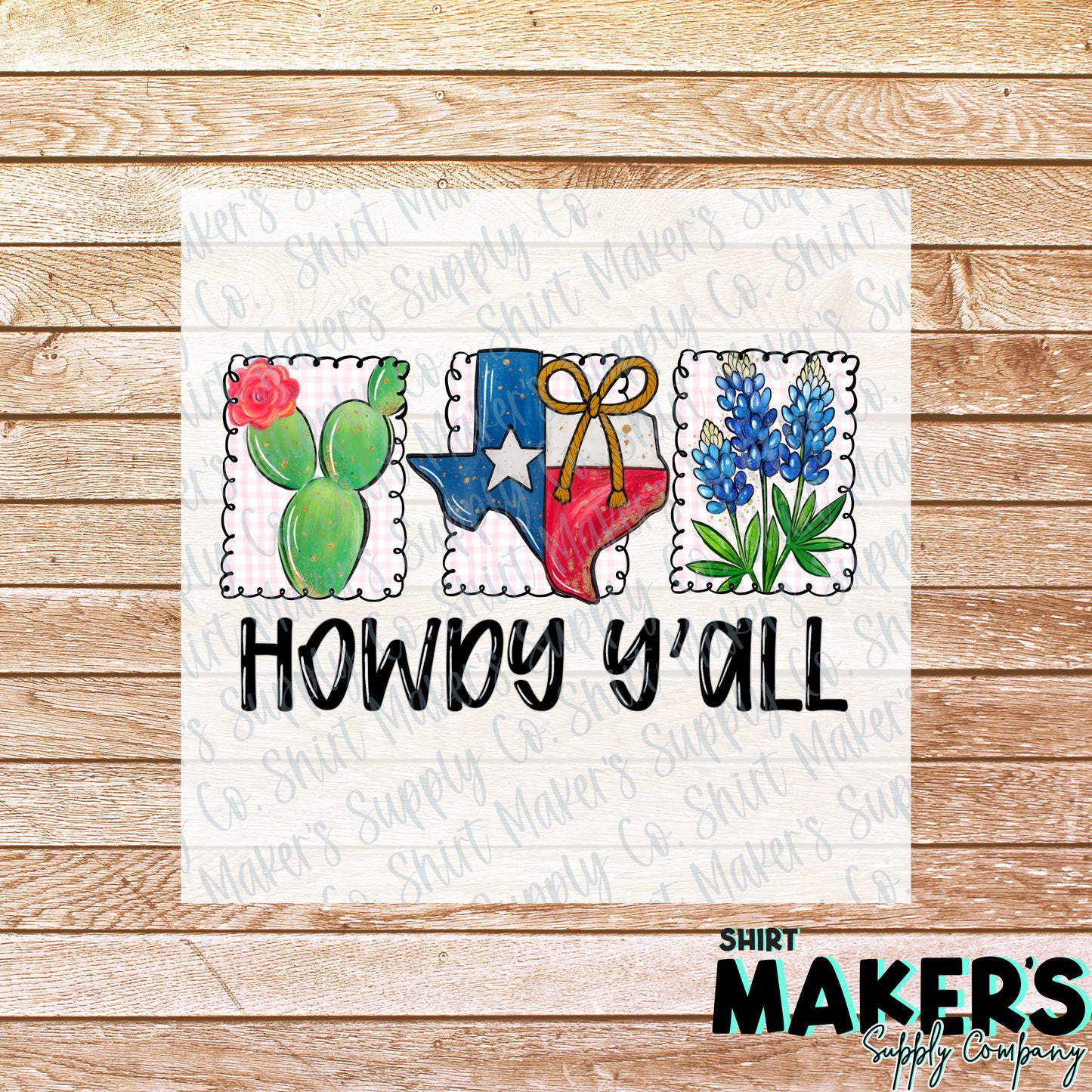 Howdy Y'all Texas DTF or UV-DTF Transfer - or- Hat Patch, Acrylic, Magnet, or Keychain