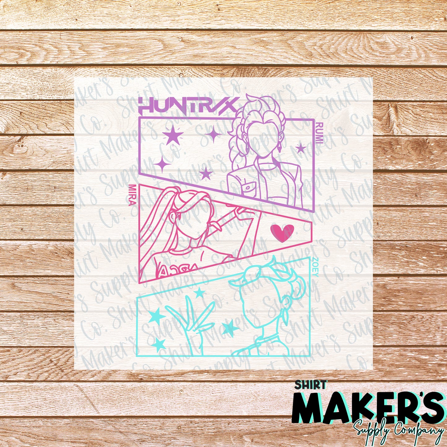 Huntrix K-Pop Demon Hunters DTF or Sublimation Transfer