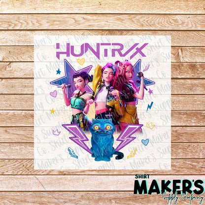 Huntrix K-Pop Demon Hunters DTF or UV-DTF Transfer - or- Hat Patch, Acrylic, Magnet, or Keychain