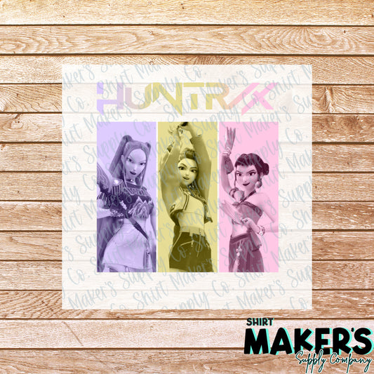 Huntrix K-Pop Demon Hunters DTF or Sublimation Transfer