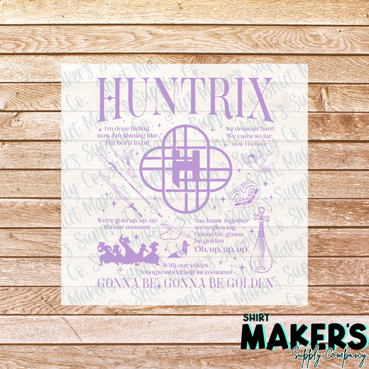Huntrix K-Pop Demon Hunters DTF or Sublimation Transfer