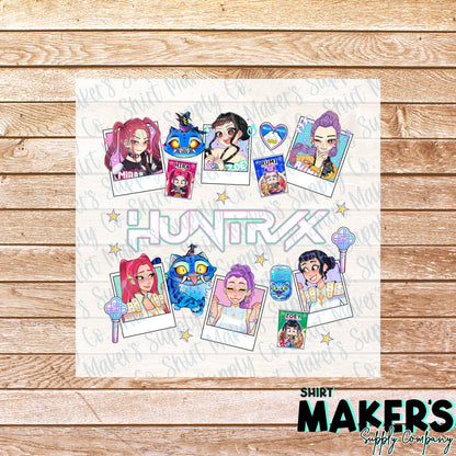Huntrix K-Pop Demon Hunters DTF or UV-DTF Transfer - or- Hat Patch, Acrylic, Magnet, or Keychain