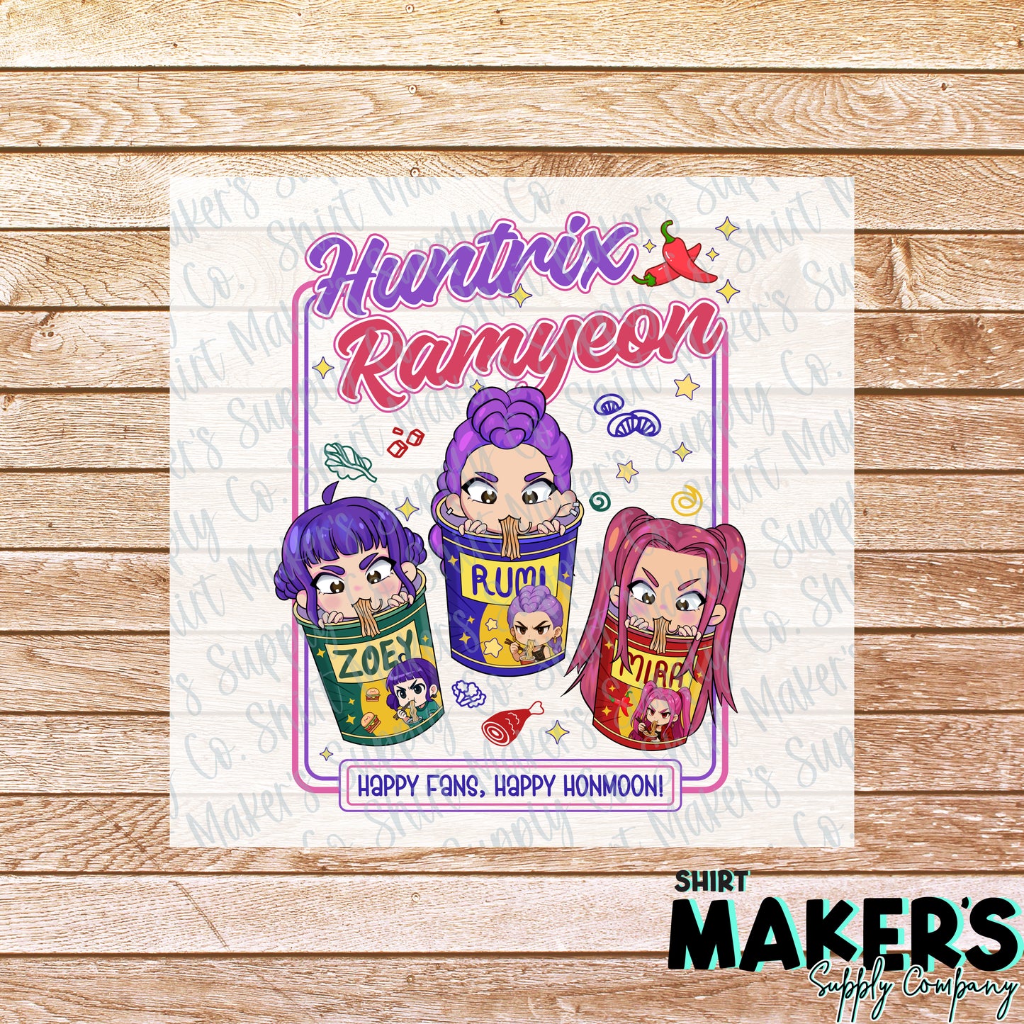 Huntrix K-Pop Demon Hunters DTF or Sublimation Transfer