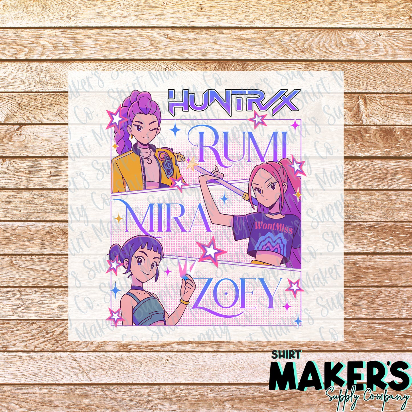 Huntrix K-Pop Demon Hunters DTF or Sublimation Transfer