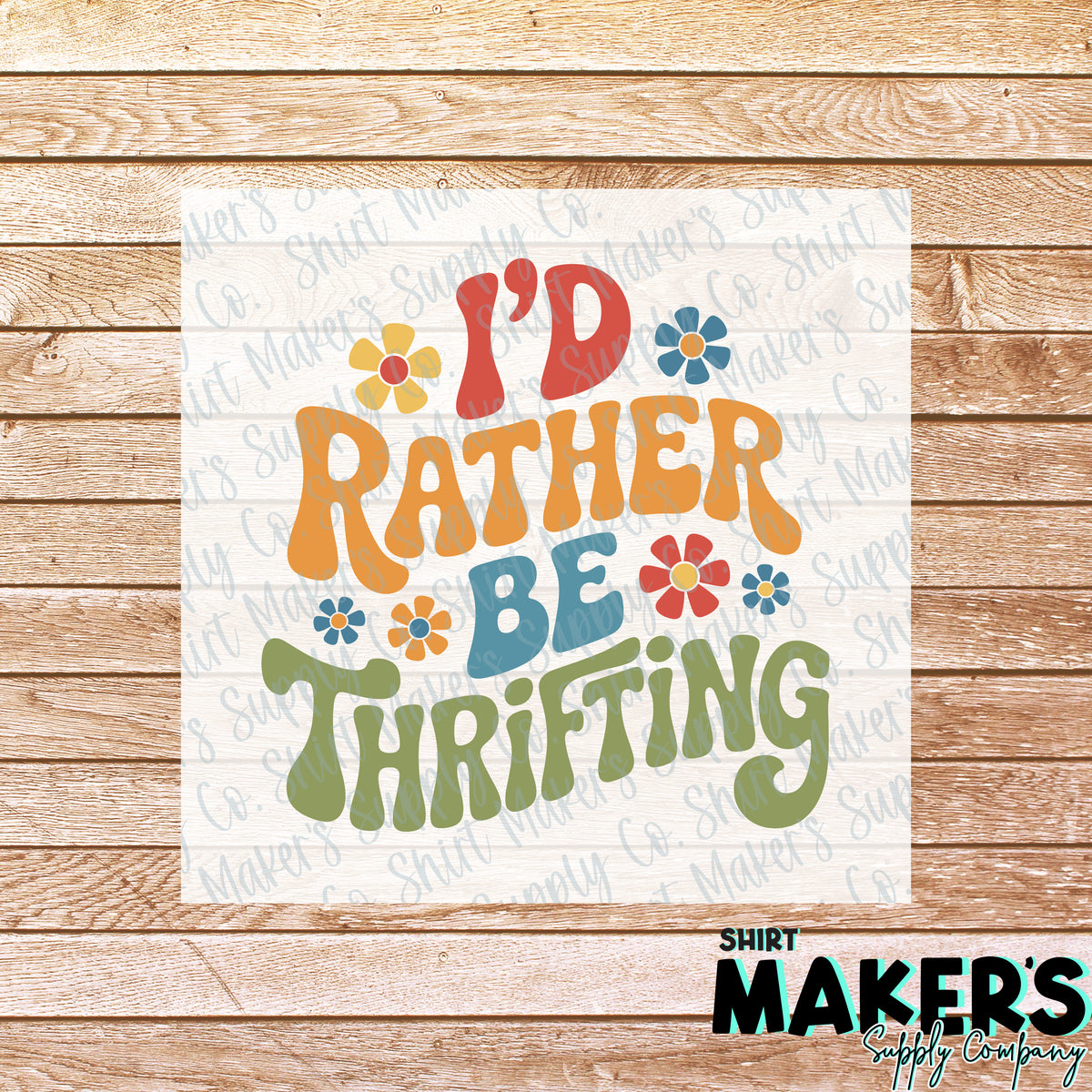 I'd Rather Be Thrifting DTF Transfer - or- Hat Patch, Acrylic, Magnet, or Keychain