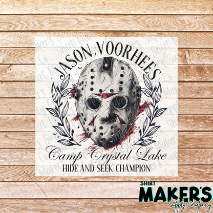 Jason V DTF Transfer - or- Hat Patch, Acrylic, Magnet, or Keychain