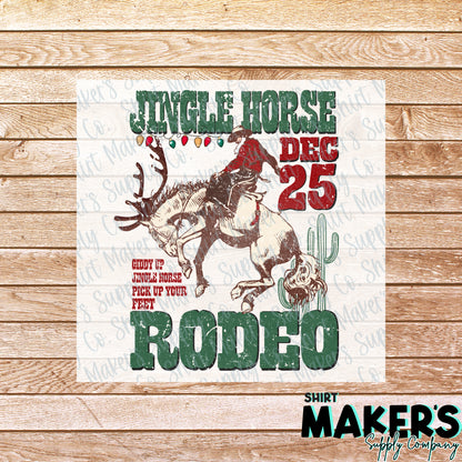 Jingle Horse Rodeo DTF or Sublimation Transfer