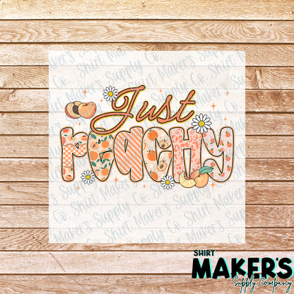 Just Peachy DTF Transfer - or- Hat Patch, Acrylic, Magnet, or Keychain