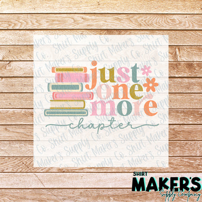 Just One More Chapter Book Girl DTF Transfer - or- Hat Patch, Acrylic, Magnet, or Keychain