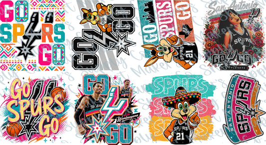 Kids San Antonio Spurs DTF Gang Sheet