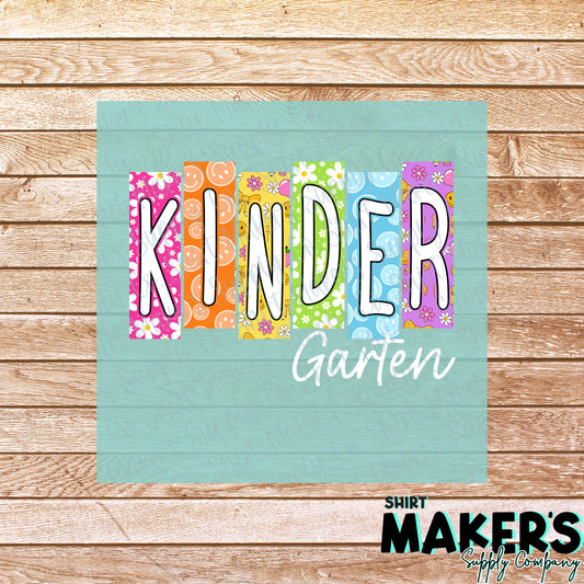 Kindergarten Groovy DTF or Sublimation Transfer